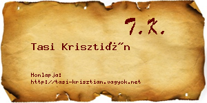 Tasi Krisztián névjegykártya